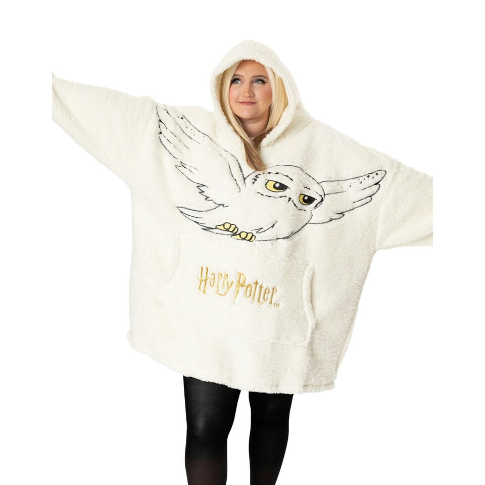 image 1 of Harry Potter Womens/Ladies Hedwig Blanket Hoodie - Beige - One Size