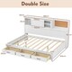 image 8 of COSTWAY  Double Guest Daybed Frame with 3 Storage Drawers