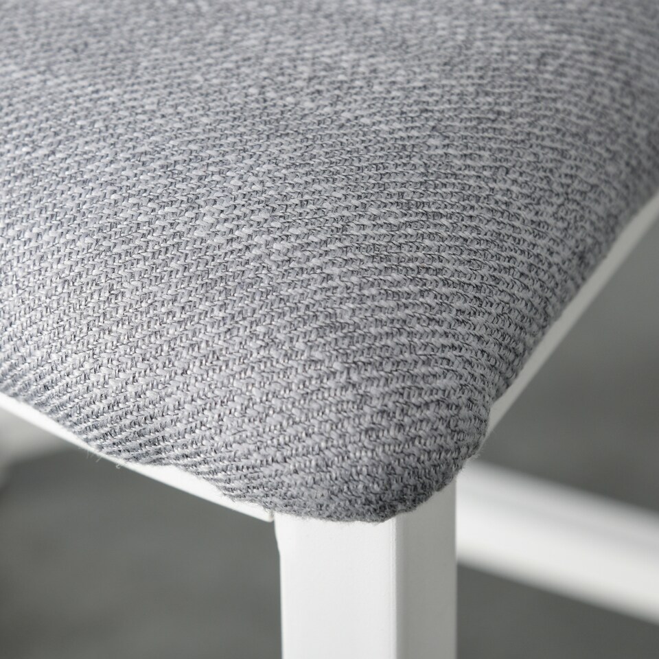 image 1 of HOMCOM Modern Round Dining Table Set with 4 Upholstered Stools for Dining Room, Kitchen, Dinette