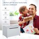 image 4 of HOMCOM 40x60cm Kids Storage Box Toy Organiser for Child 3 Yrs+ Bedroom Pink Grey | 60cm x 40cm x 48cm