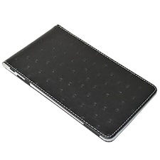 Premium Ostrich Golf Scorecard Holder - Black / White
