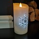 image 4 of 15cm Battery Operated Glitter Snowflake Dancing LED Candle Christmas Decoration with Round Lines