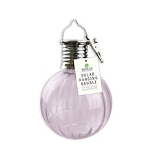 Iridescent Lilac Solar Powered Hanging Bauble Light