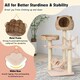 image 8 of COSTWAY 121 cm Tall Cat Tree Cat Climbing Tower Sisal
