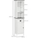 image 3 of kleankin Freestanding Tallboy Storage Unit W/ Drawer Single Door Cabinet White