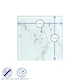image 6 of Harbour Housewares Square Glass Coasters - Marble - Pack of 6