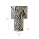 image 7 of ValueLights Nessa Zebra Pattern Velvet Table Lamp | Black