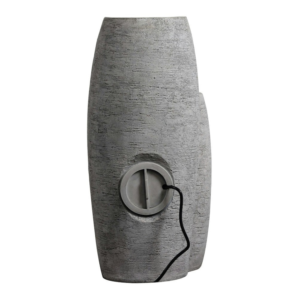 image 1 of Teamson Home Garden Outdoor Water Feature, Modern 3-Tier Cascading Urn Water Fountain, With LED Lights, Grey