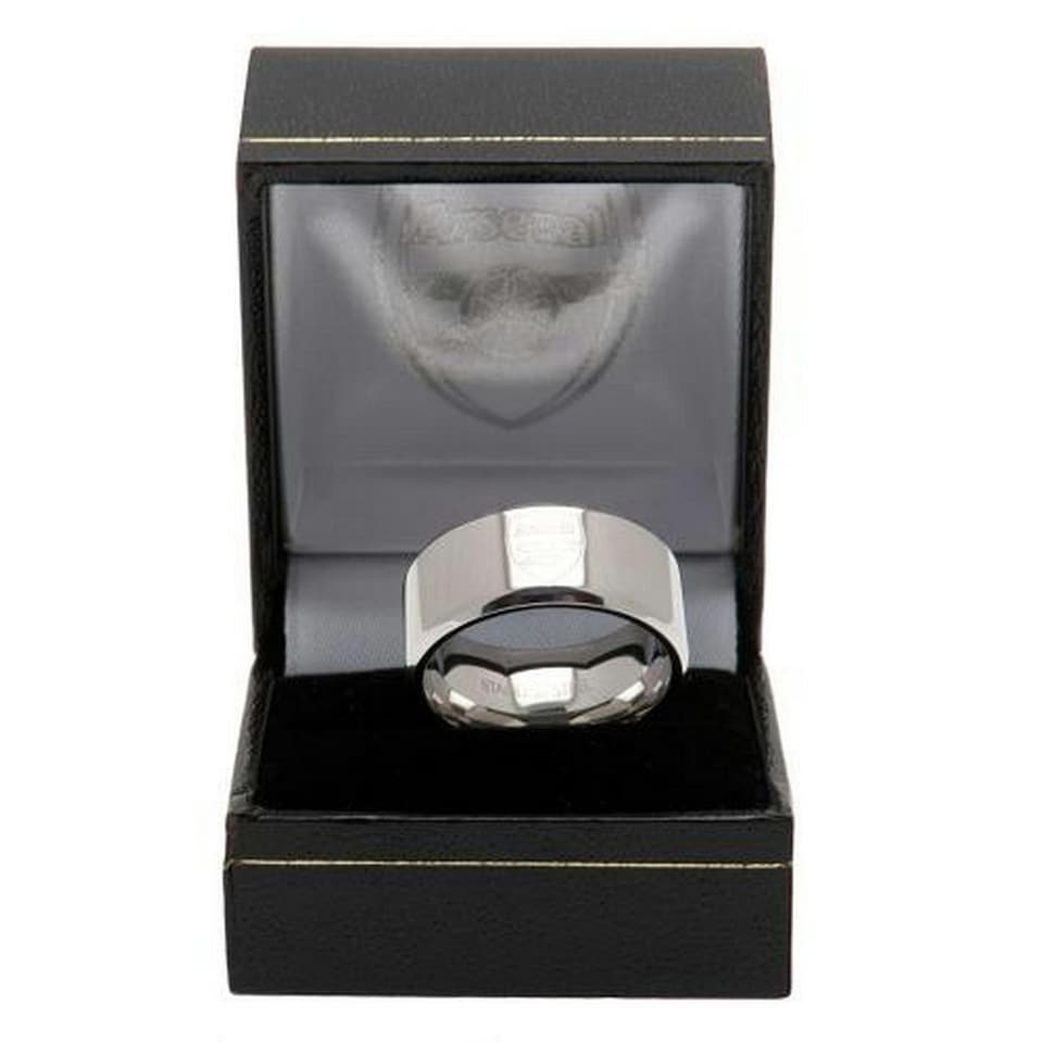 image 1 of Arsenal FC Band Ring - Silver - Small