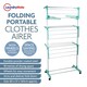image 7 of Foldable Clothes Airer 3 Tier Horse Drying Rack Stand Laundry Washing Drier Line