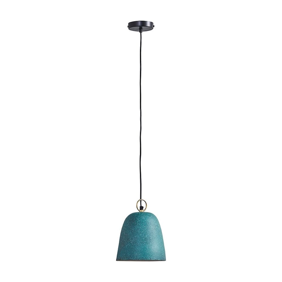 image 1 of ValueLights Contemporary Speckled Green Dome Ceiling Pendant Light Fitting | Green