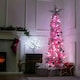 image 5 of 6ft Pink Pre-Lit Slim Line Christmas Tree | Pink | 6ft