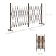 image 3 of Outsunny Aluminium Alloy Fence Foldable Garden Screen Panel, Dark Brown