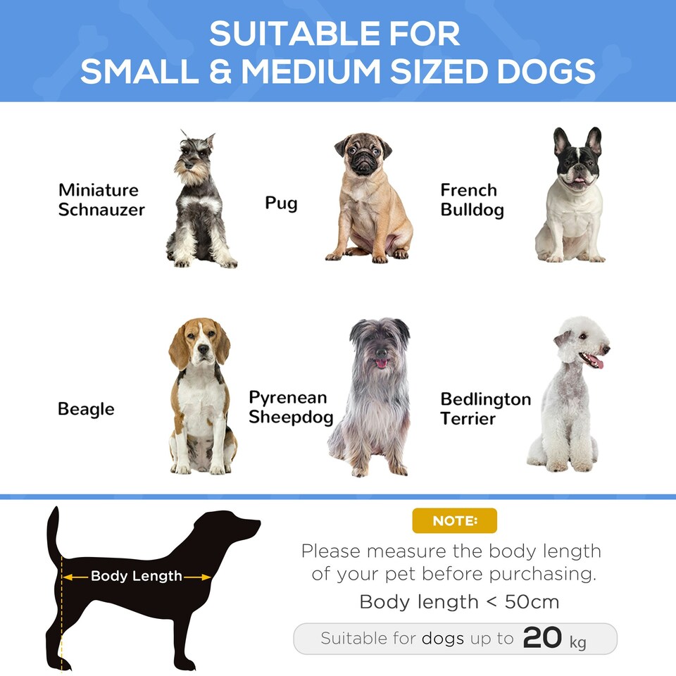 image 1 of PawHut Raised Dog Bed w/ Slope Headrest, for Small, Medium Dogs, 91 x 69 x 29cm