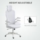 image 3 of Vinsetto Mesh Chair with Headrest, 4D Lumbar Support, Flip-up Arm, White | White