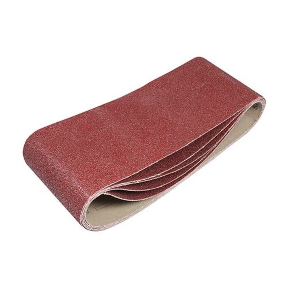 image 1 of Timco - Sanding Belts - 40 Grit - Red (Size 100 x 610mm - 5 Pieces)
