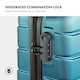 image 3 of VonHaus Teal Carry On Suitcase with 4 Spinner Wheels