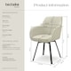image 6 of Dining Chair Alicon - swivel armchair with padding and continuous backrest | Grey | greige | 6
