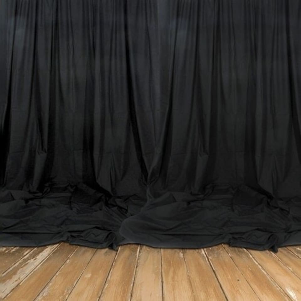 Real Heavy Duty Black Backdrop - Decomolton 300gsm - 3m Drop - Sold by the Meter