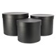image 1 of Round Black Hat Boxes - Pack of 3