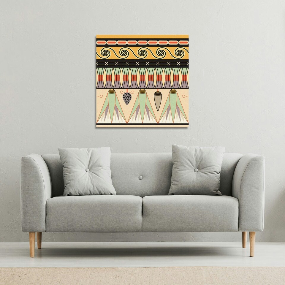 image 1 of Egyptian pattern (Canvas Print) 114 x 114 x 4cm