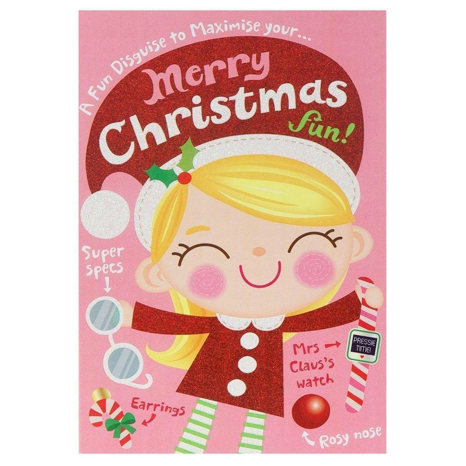 image 1 of Christmas Card 'With Fun Disguise From Little Girl'