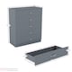 image 8 of Vida Designs Riano 3 Piece Bedroom Set (1 Drawer Bedside Chest, 5 Drawer Chest, 2 Door Wardrobe) Grey (4)