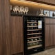 image 6 of HYE 88L Wine Cooler 28 Bottles, 43cm, Touch Controls, LED Lights, Black, Wooden Shelves - RF01WC28B31