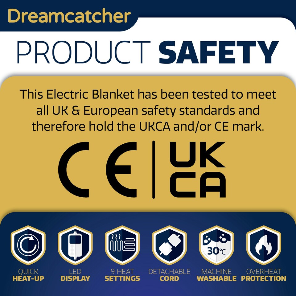 image 1 of Dreamcatcher Silver Soft Microfleece Electric Blanket Heated Throw 160x120cm Silver