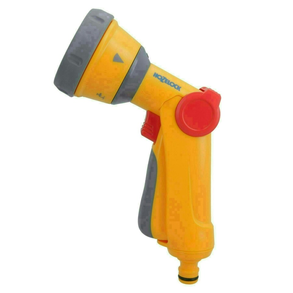 image 1 of Hozelock Multi Spray Gun Soft Touch Water Hose Pipe 5 Function & Fittings