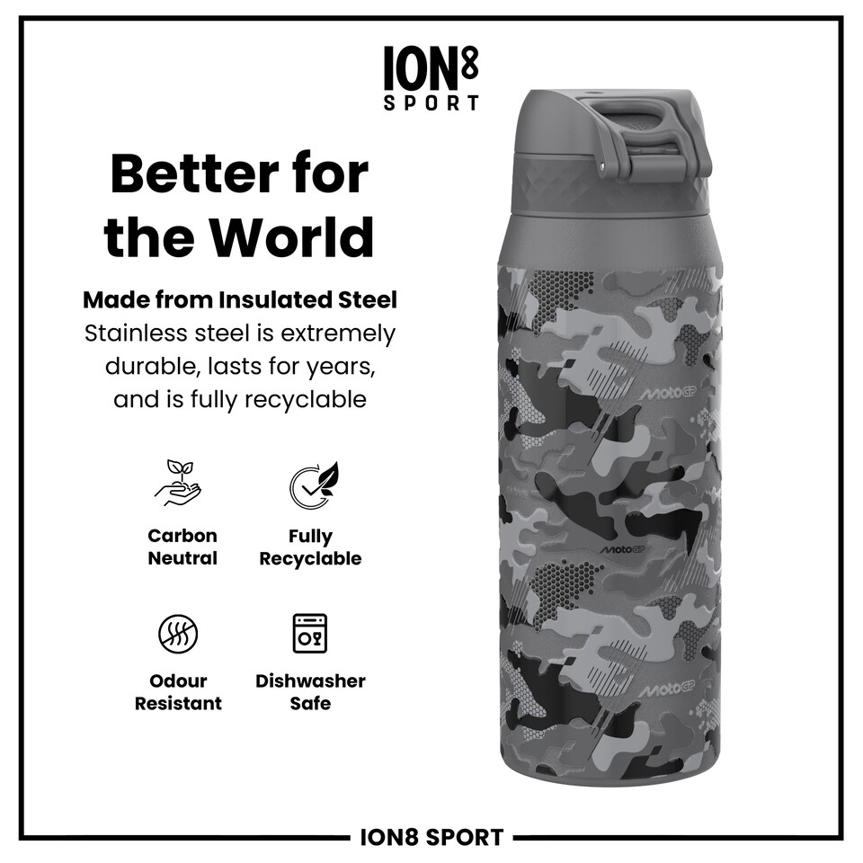 image 1 of MotoGP x Sports Leak Proof Water Bottle, Vacuum Insulated, 750ml (24oz) | Green | MGP Camo | One Size