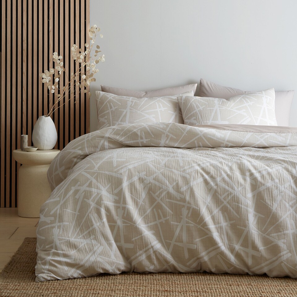 image 1 of Appletree Otto Duvet Cover Set Natural
