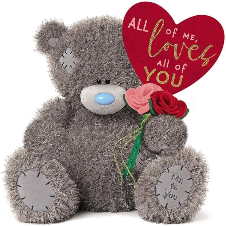 image 1 of Me To You Bear 20" Flowers & Heart Balloon