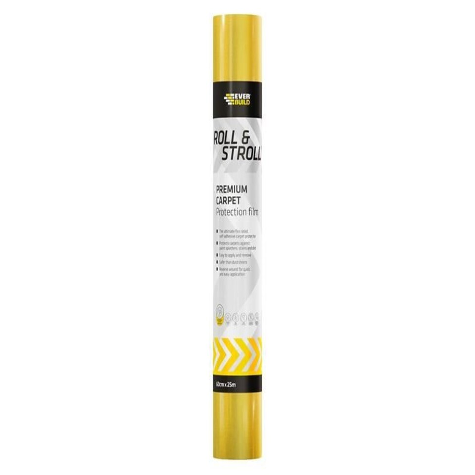 Everbuild Sika - Roll & Stroll Premium Carpet Protector 600mm x 75m Clear | One Size