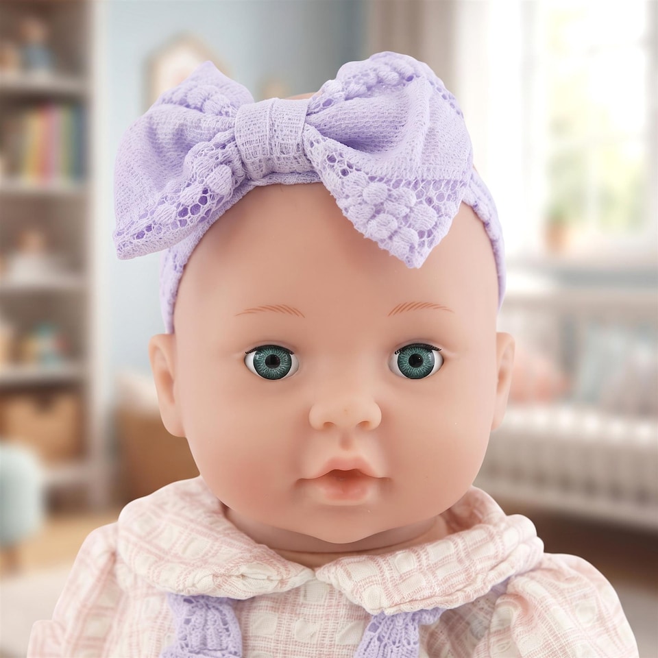 image 1 of BiBi Doll 16" Baby Doll Girl With Accessories & Moving Eye Lids