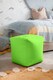 image 1 of Waterproof Cube Indoor Outdoor Bean Bag Foot Stool Pouffe | Green | Light Green