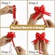 image 8 of 40pcs Red 30mm/3cm Large Ribbon Pull Bows for Gift Wrapping, Hampers, Florist Bouquets, Wedding Cars and Party Décor Pullbow | Red | Red