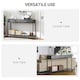 image 6 of HOMCOM Console Table Worktop Bottom Shelf 2 Drawer Industrial Minimal Style Grey 
