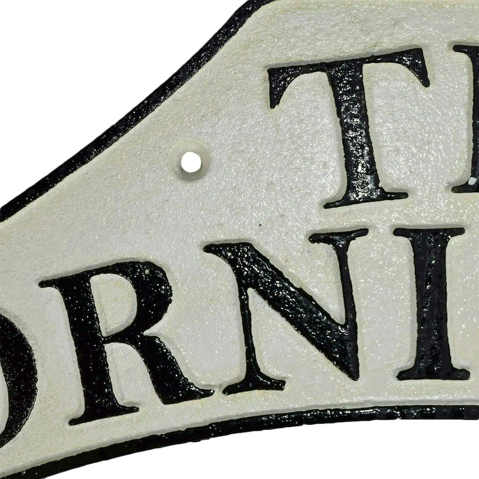 image 1 of Cornishman Pixie Cast Iron Sign Plaque Door Wall House Fence Gate Post Garden