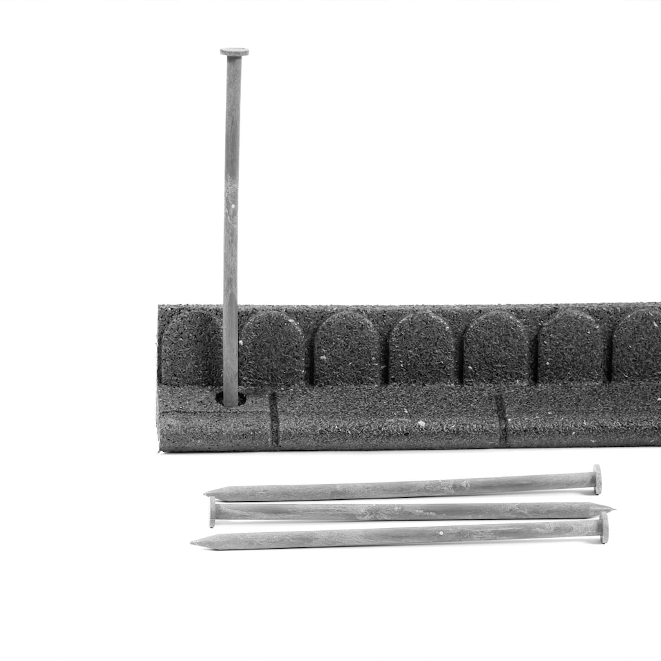 image 1 of Mower Edge Garden Border Edging Lawnmower Friendly 1.2m - Grey - Pack of 4 | Grey | Grey