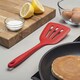 image 1 of Zeal Silicone Flexible Slotted Kitchen Turner, 30cm, Red