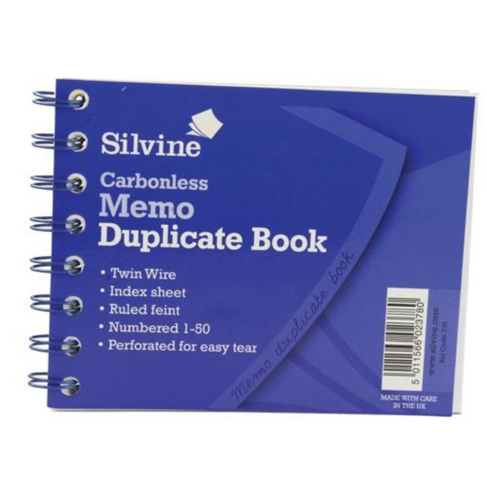 image 1 of Wirebound Carbonless Duplicate Memo Book 4"x5"