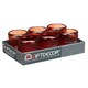 image 3 of Candleholder Stripes Orange Crystal 9 x 9,5 x 9 cm (12 Units) N/A