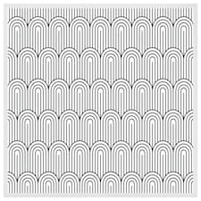 Geometric curves (Picture Frame) White | M