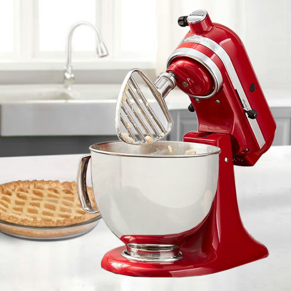 image 1 of SPARES2GO Pastry Beater KSMPB5SS Type for KitchenAid 4.3 4.7 4.8 L Tilt Head Stand Mixer K45 K45SS KSM90 KSM100