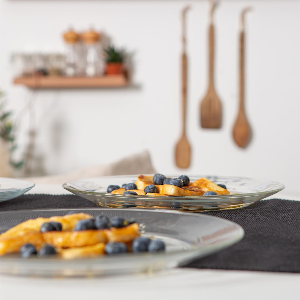 image 1 of Duralex Lys Extra Large Glass Plates - Tempered, Heat Resistant - 280mm - Pack of 6 | Clear | Clear