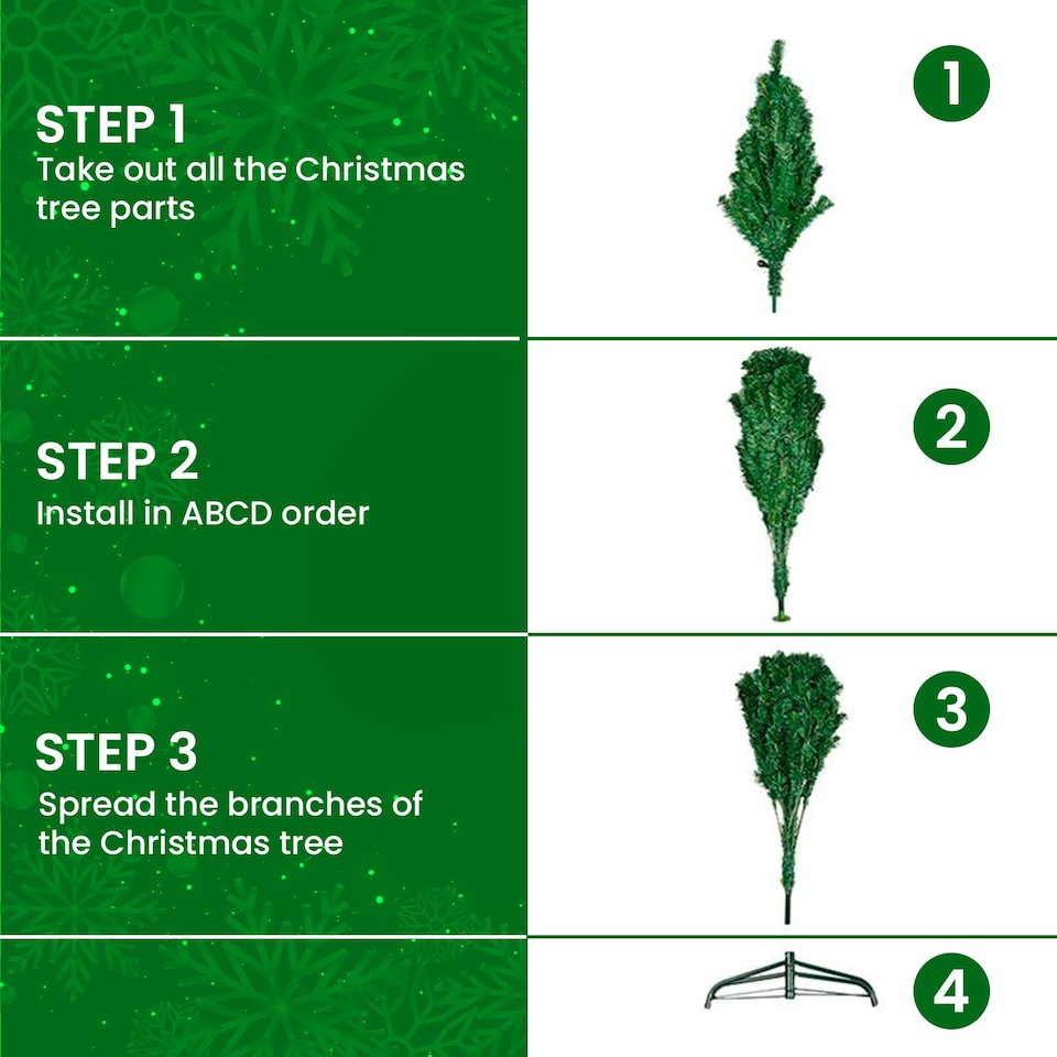 image 1 of Alivio 6ft Natural Looking Artificial Christmas Tree For Home With Metal Stand