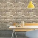 image 2 of Grandeco Brick Effect Vinyl Wallpaper - Neutral - One Size Cream