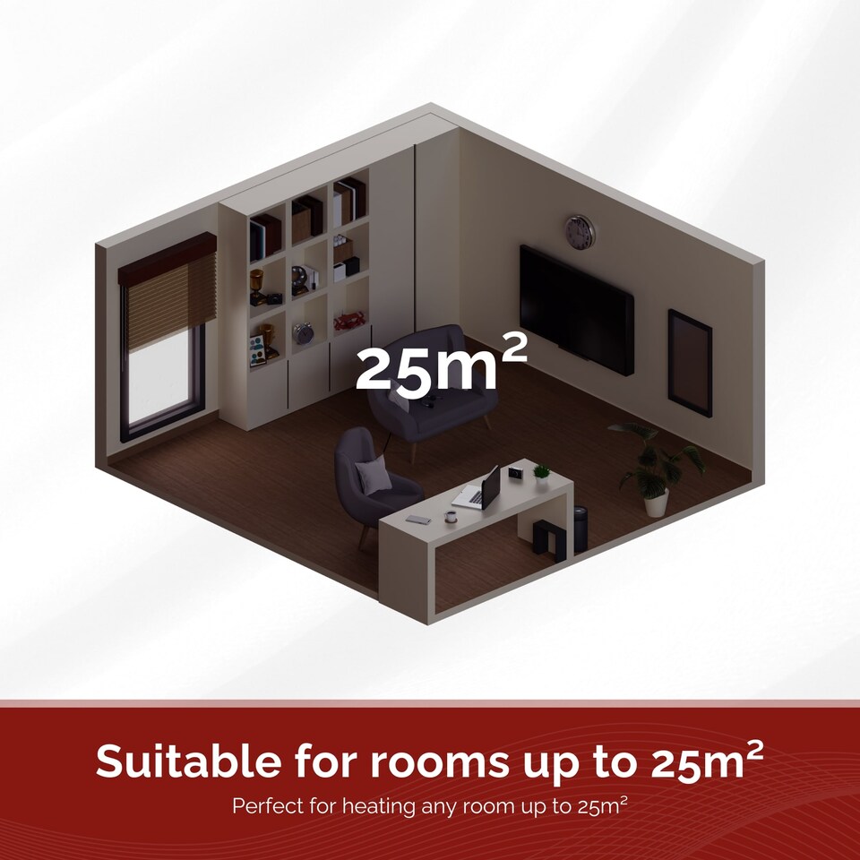 image 1 of Rediffusion Vintage 9 Fin Oil Filled Radiator 2KW Black