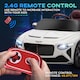 image 4 of HOMCOM Bentley Bacalar Licensed, 12V Kids' Electric Ride-On with Remote Control, Battery Powered Electric Car for Kids with Suspension Wheels, Horn, Lights, for Ages 3-5 Years - White